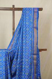 Blue Rajkot Patola Silk Saree (DEFECT) - SRBRPSS106-PI