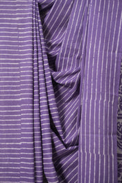 Purple n White HBP Cotton Saree - SRPWCS2876