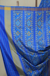 Blue Rajkot Patola Silk Saree (DEFECT) - SRBRPSS106-PI
