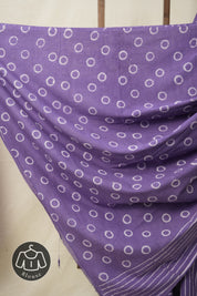 Purple n White HBP Cotton Saree - SRPWCS2876