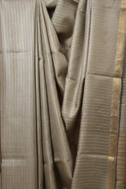Grey Tussar Silk Saree - SRGTSS1790