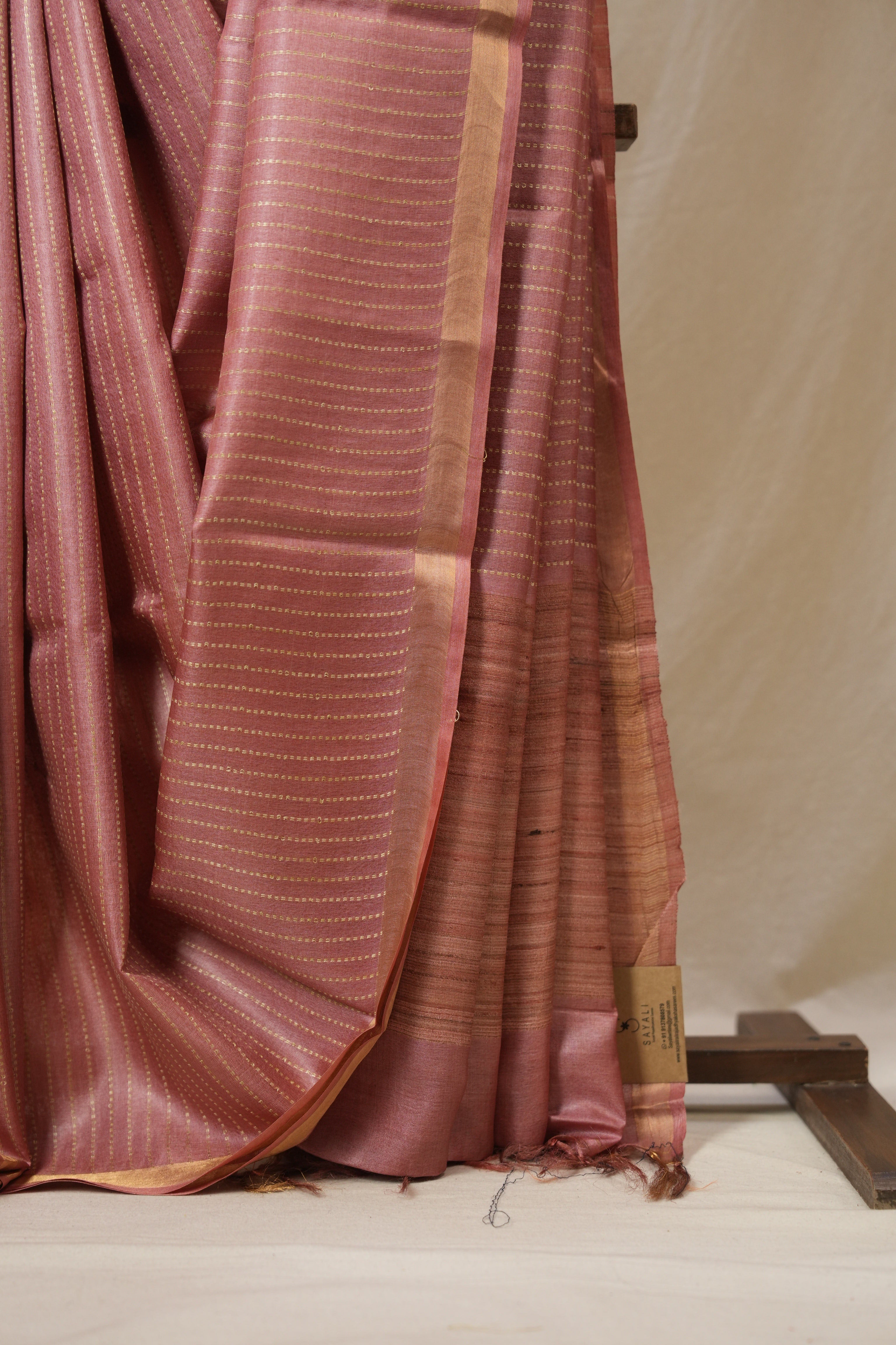 Pink Tussar Silk Saree - SRPTSS1788