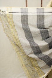 Yellow Small Checks Cotton Patteda Anchu Saree - SRYPAS315
