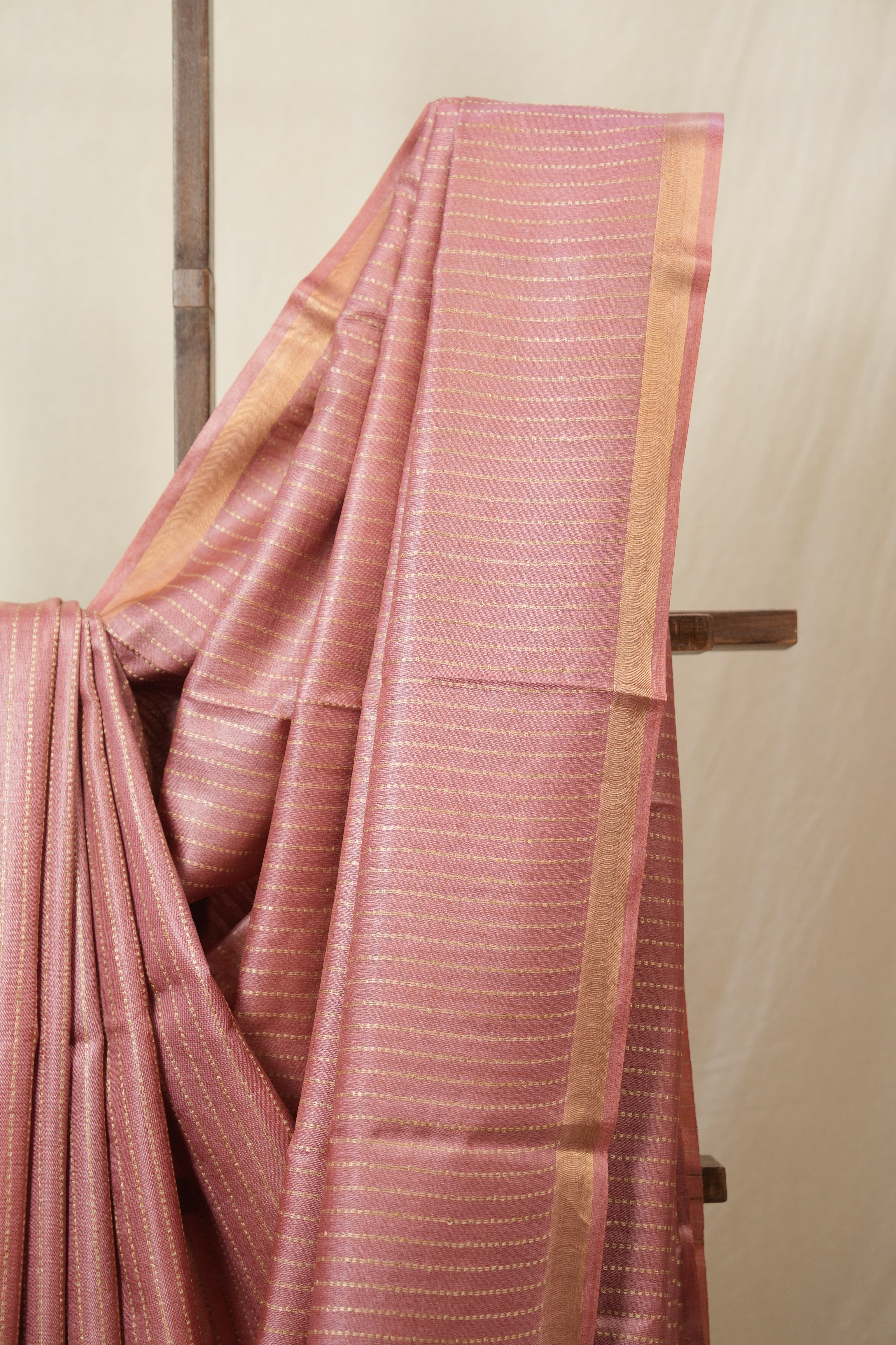 Pink Tussar Silk Saree - SRPTSS1788