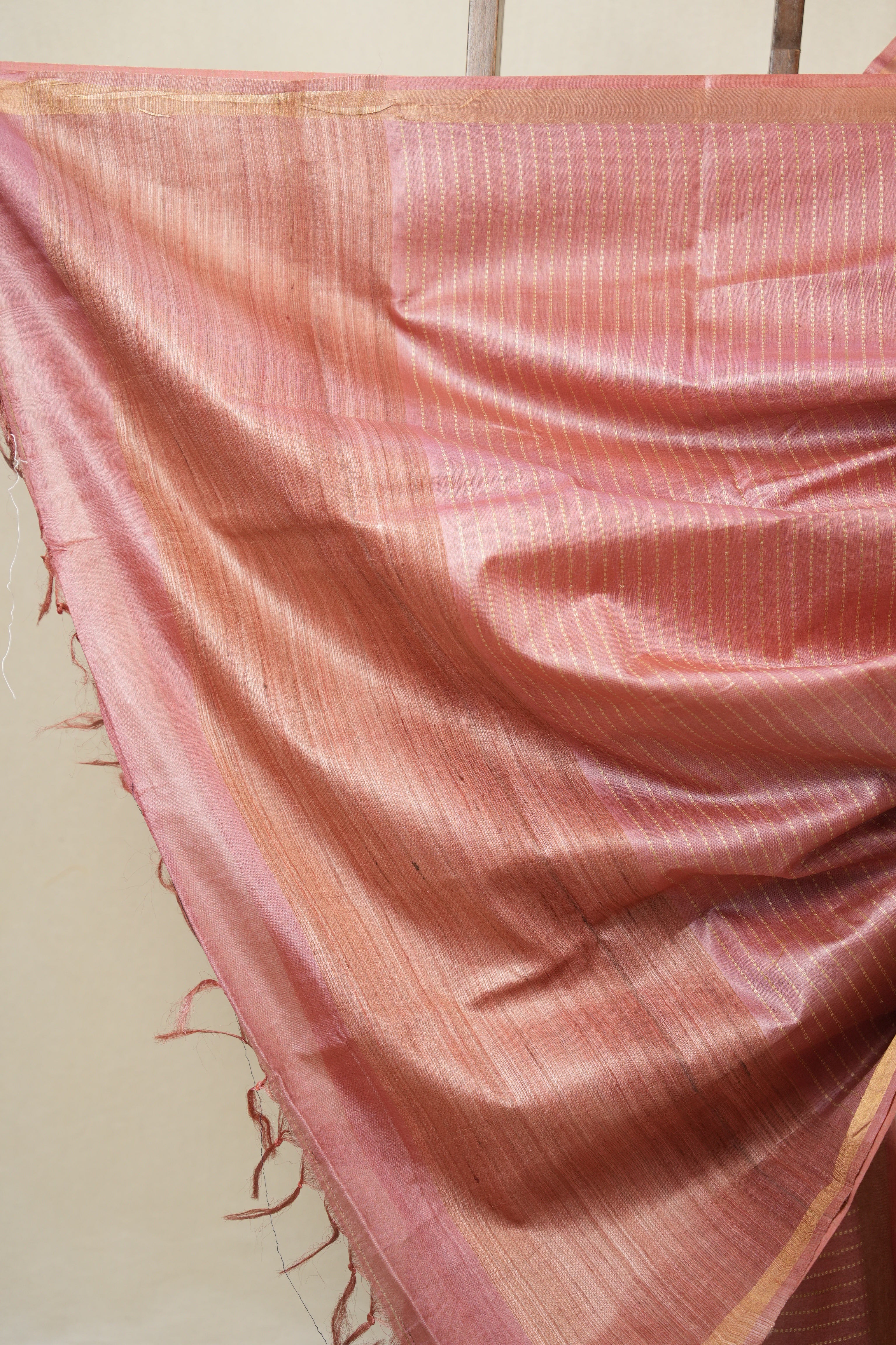 Pink Tussar Silk Saree - SRPTSS1788