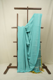 Sea Blue HBP Cotton Saree - SRSBCS3488