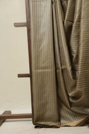 Grey Tussar Silk Saree - SRGTSS1787