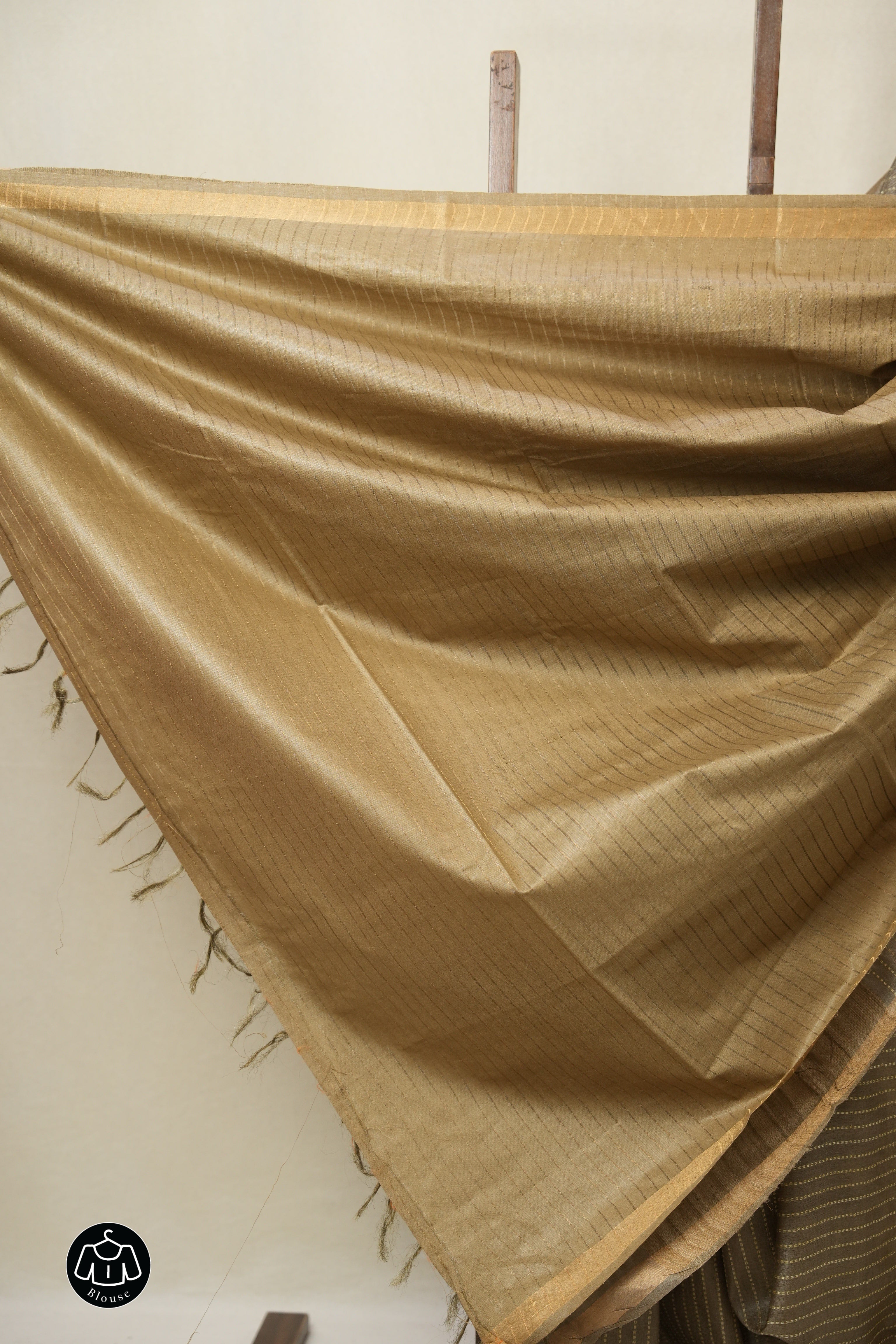 Grey Tussar Silk Saree - SRGTSS1787