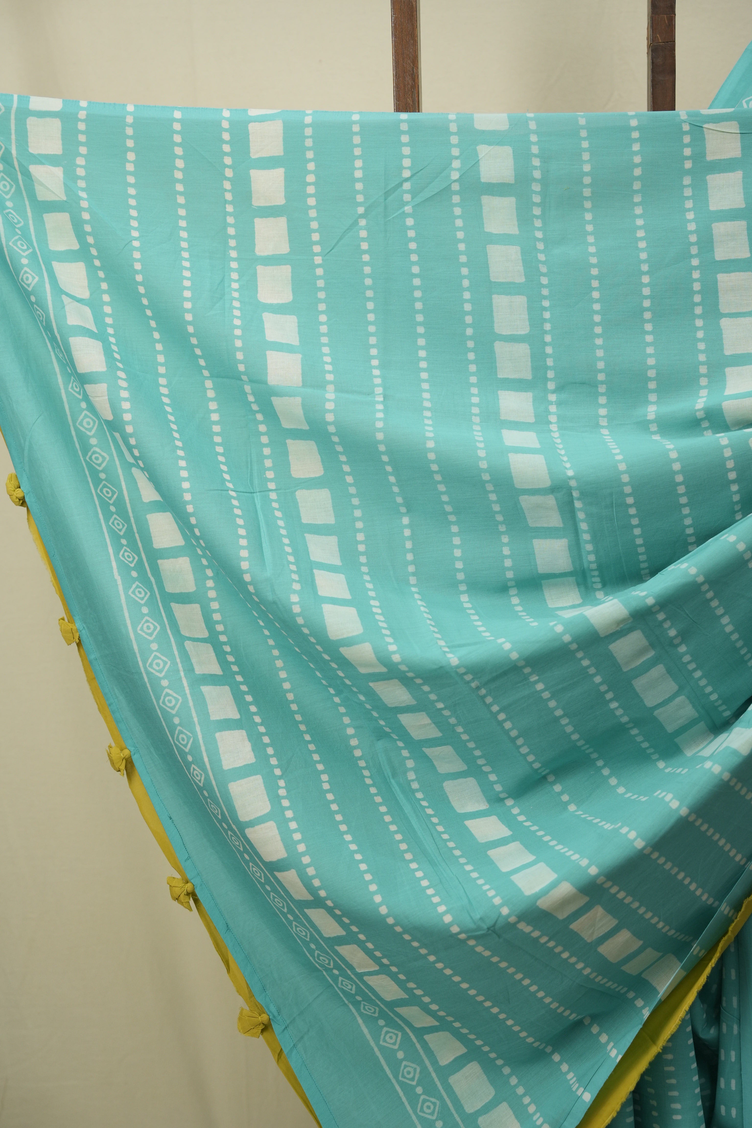 Sea Blue HBP Cotton Saree - SRSBCS3488