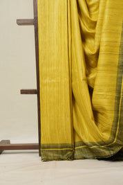 Yellow Tussar Silk Saree - SRYTSS1805