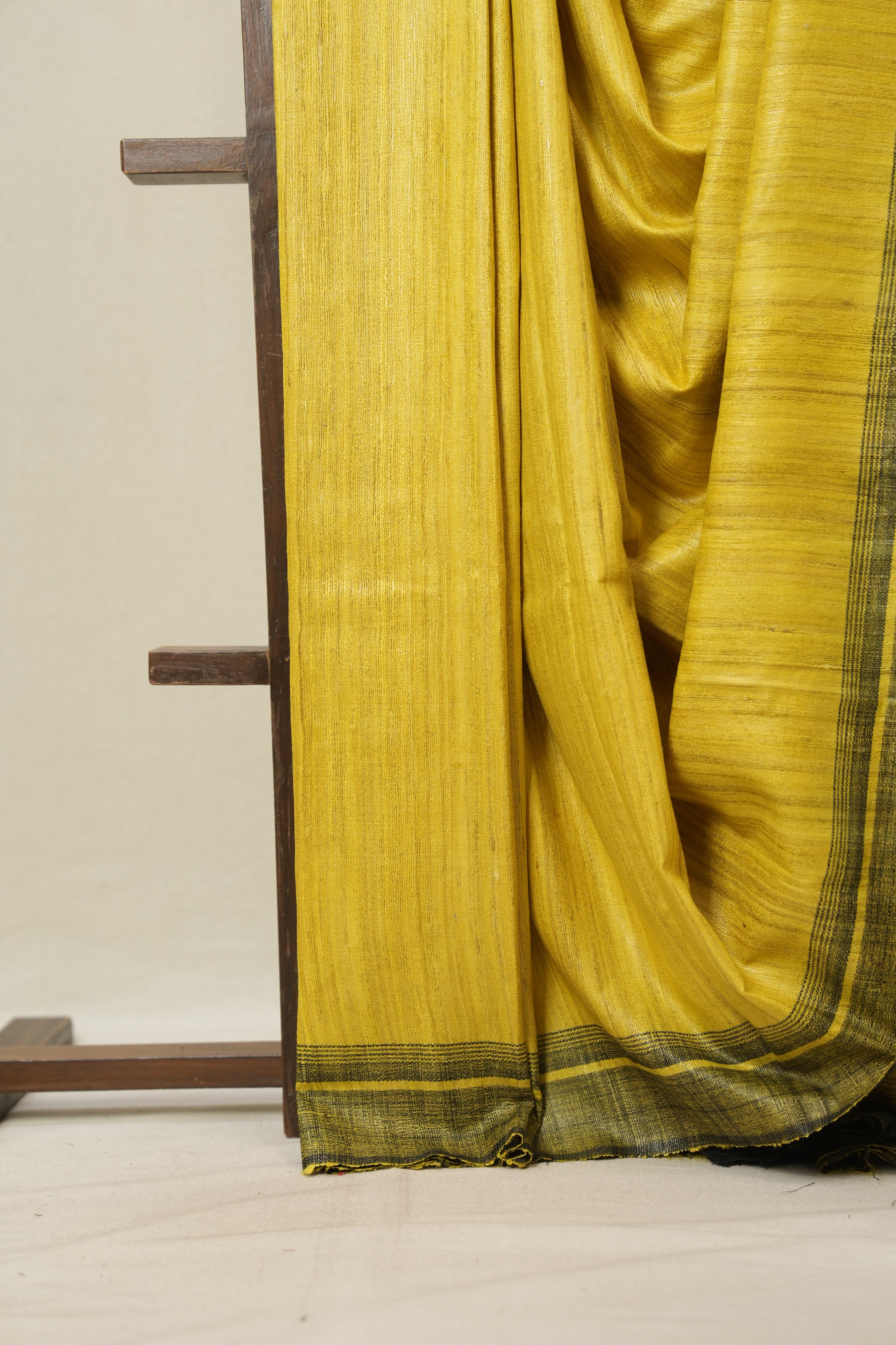 Yellow Tussar Silk Saree - SRYTSS1805