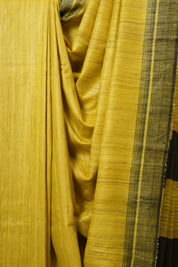Yellow Tussar Silk Saree - SRYTSS1805