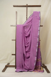 Lavender Bengal Cotton Jamdani Saree - SRLBCJS246