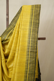 Yellow Tussar Silk Saree - SRYTSS1805