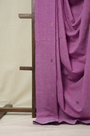 Lavender Bengal Cotton Jamdani Saree - SRLBCJS246
