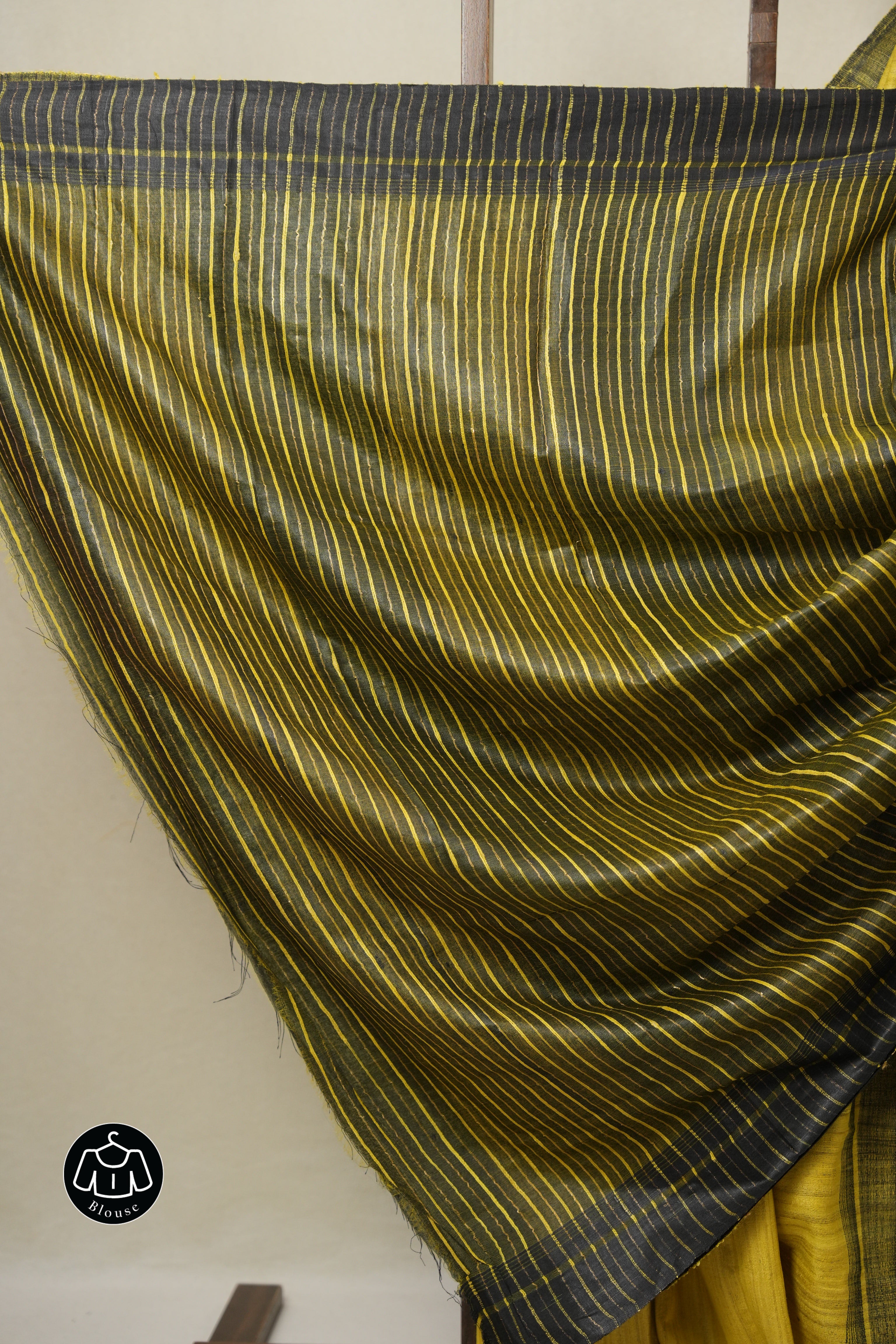 Yellow Tussar Silk Saree - SRYTSS1805