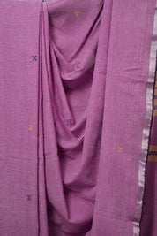 Lavender Bengal Cotton Jamdani Saree - SRLBCJS246