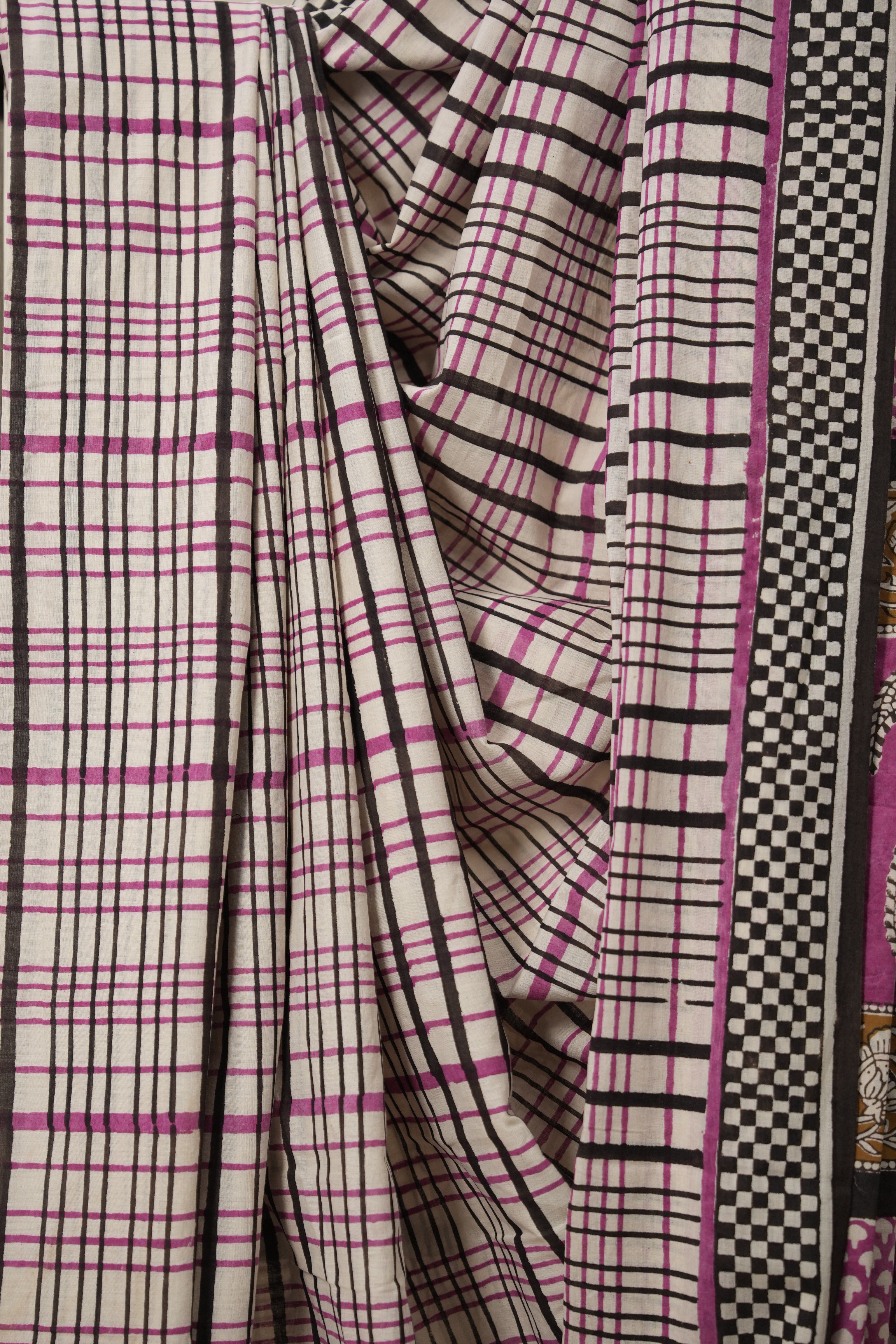 Pink Mushroom HBP Cotton Saree - SRPMCS2871