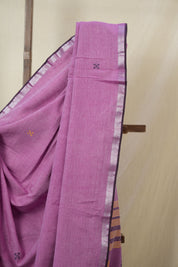 Lavender Bengal Cotton Jamdani Saree - SRLBCJS246