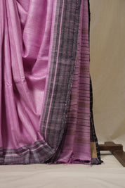 Pink Tussar Silk Saree - SRPTSS1807