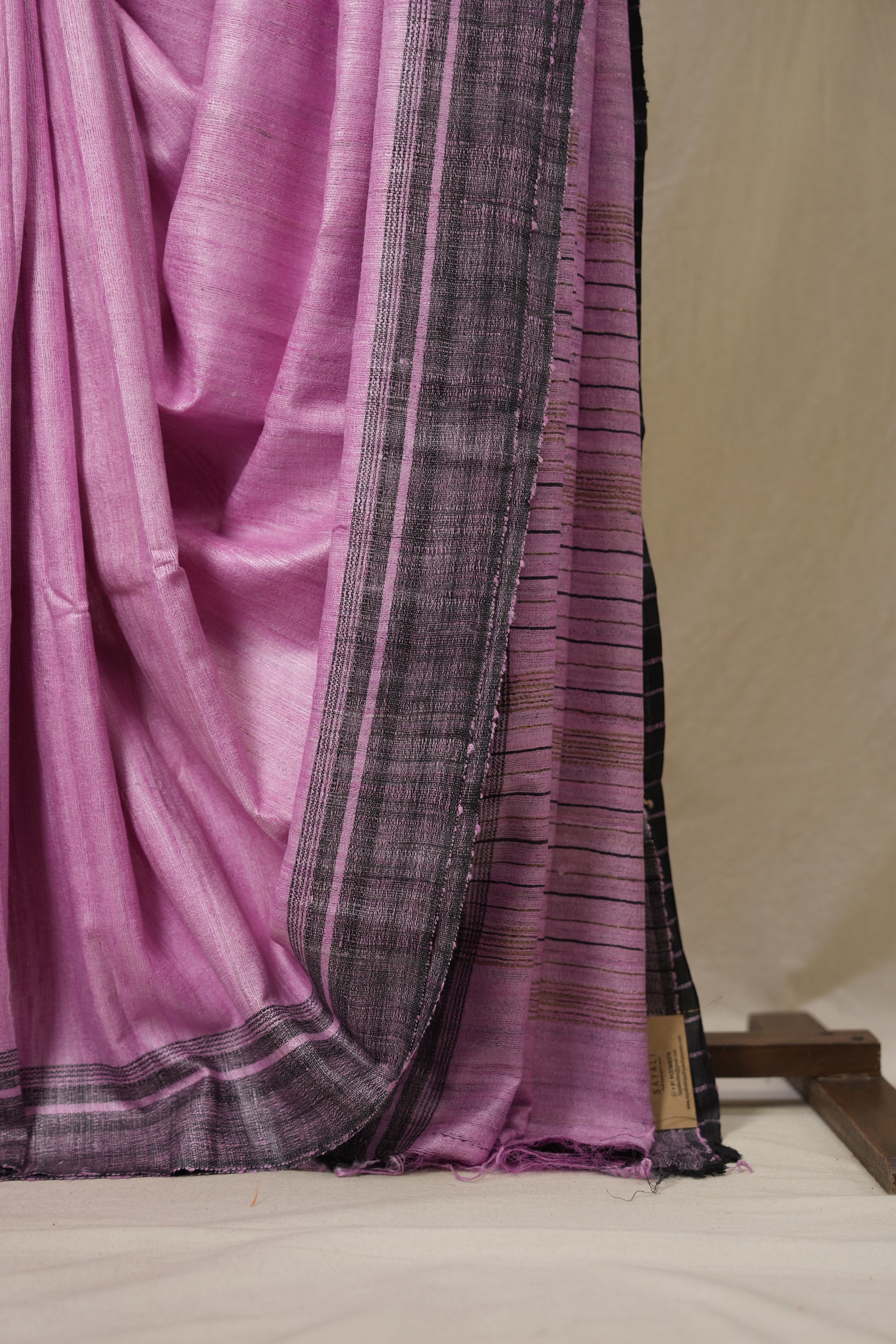 Pink Tussar Silk Saree - SRPTSS1807