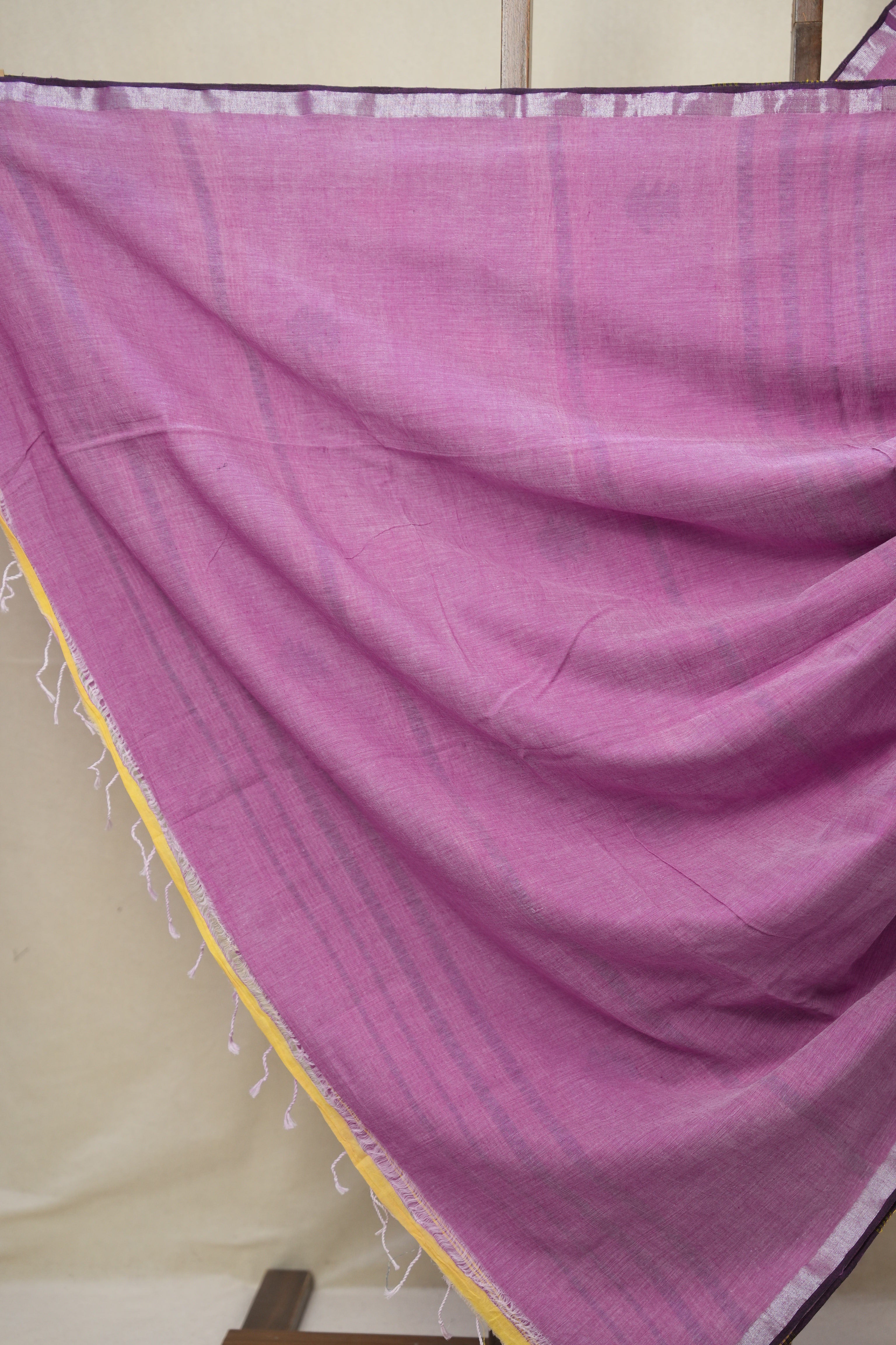 Lavender Bengal Cotton Jamdani Saree - SRLBCJS246