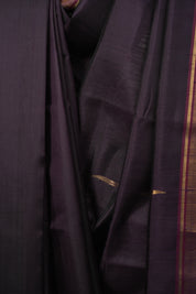 Wine Raw Silk Saree - SRWRSS1068