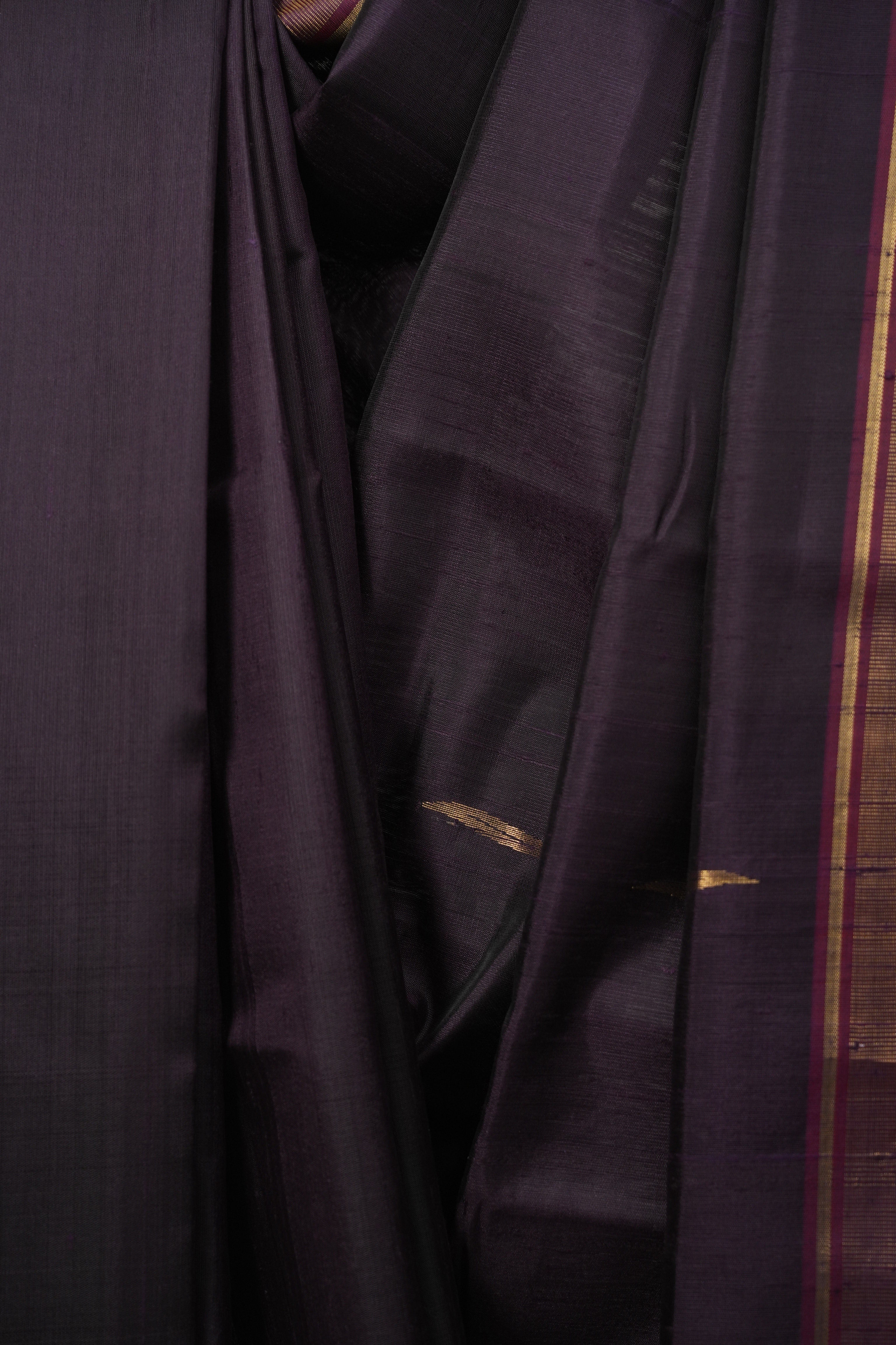 Wine Raw Silk Saree - SRWRSS1068