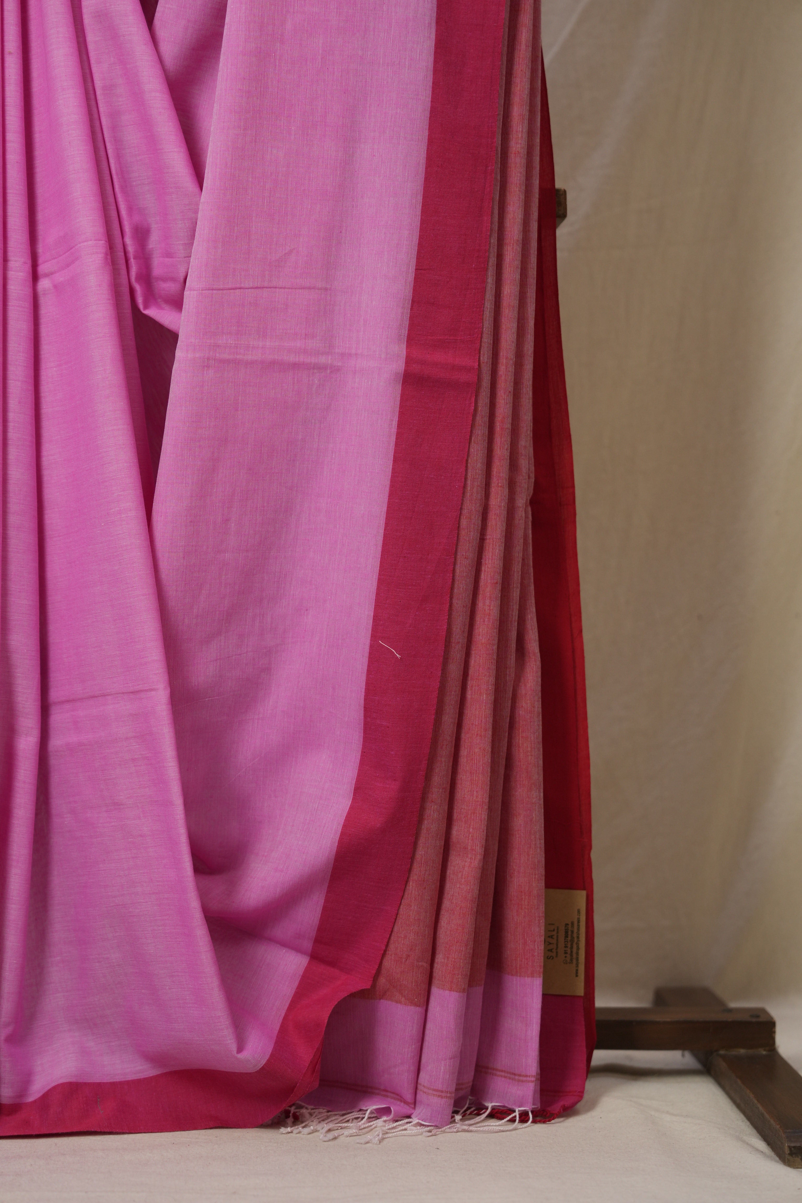Pink Bengal Cotton Saree - SRPBCS173