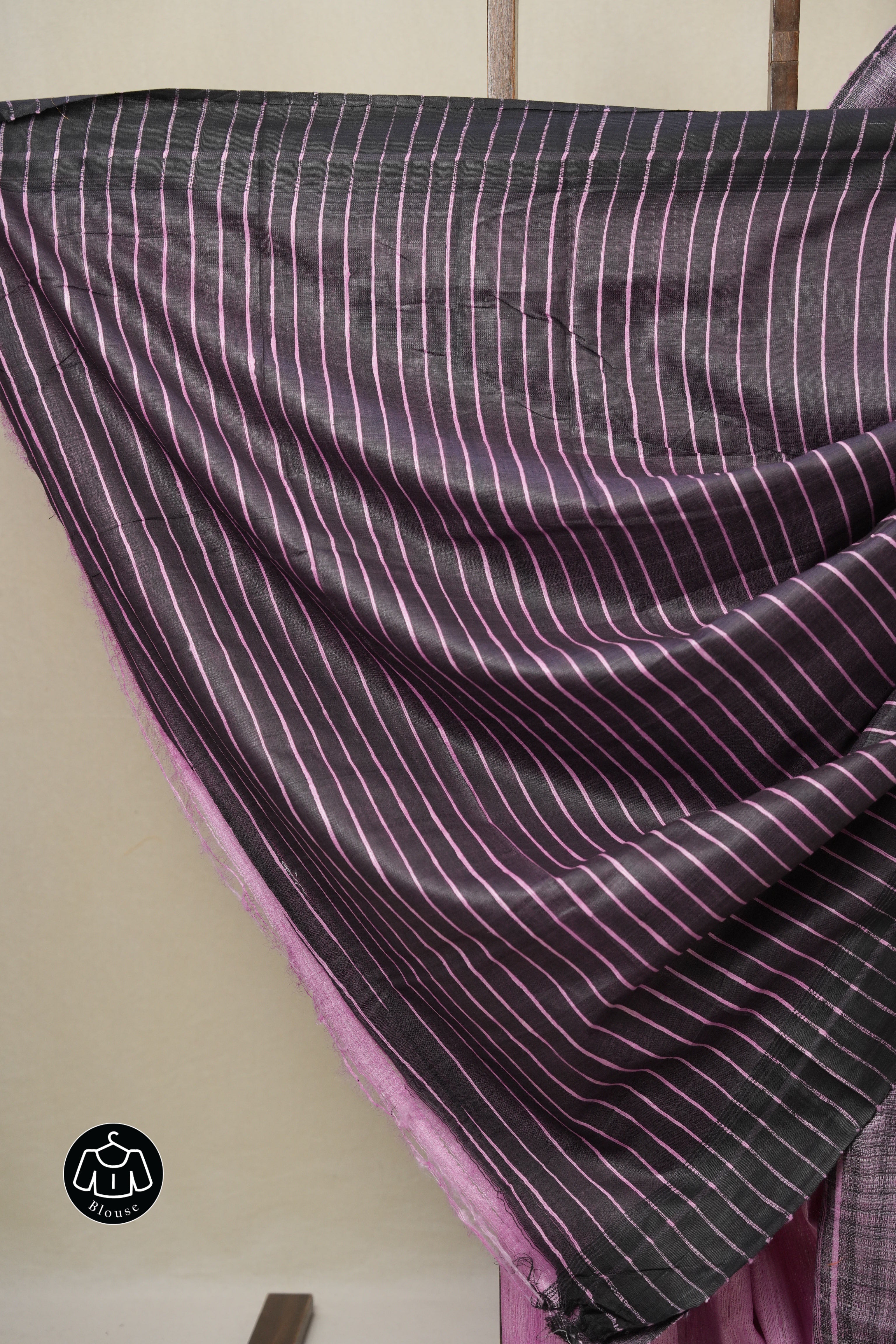 Pink Tussar Silk Saree - SRPTSS1807