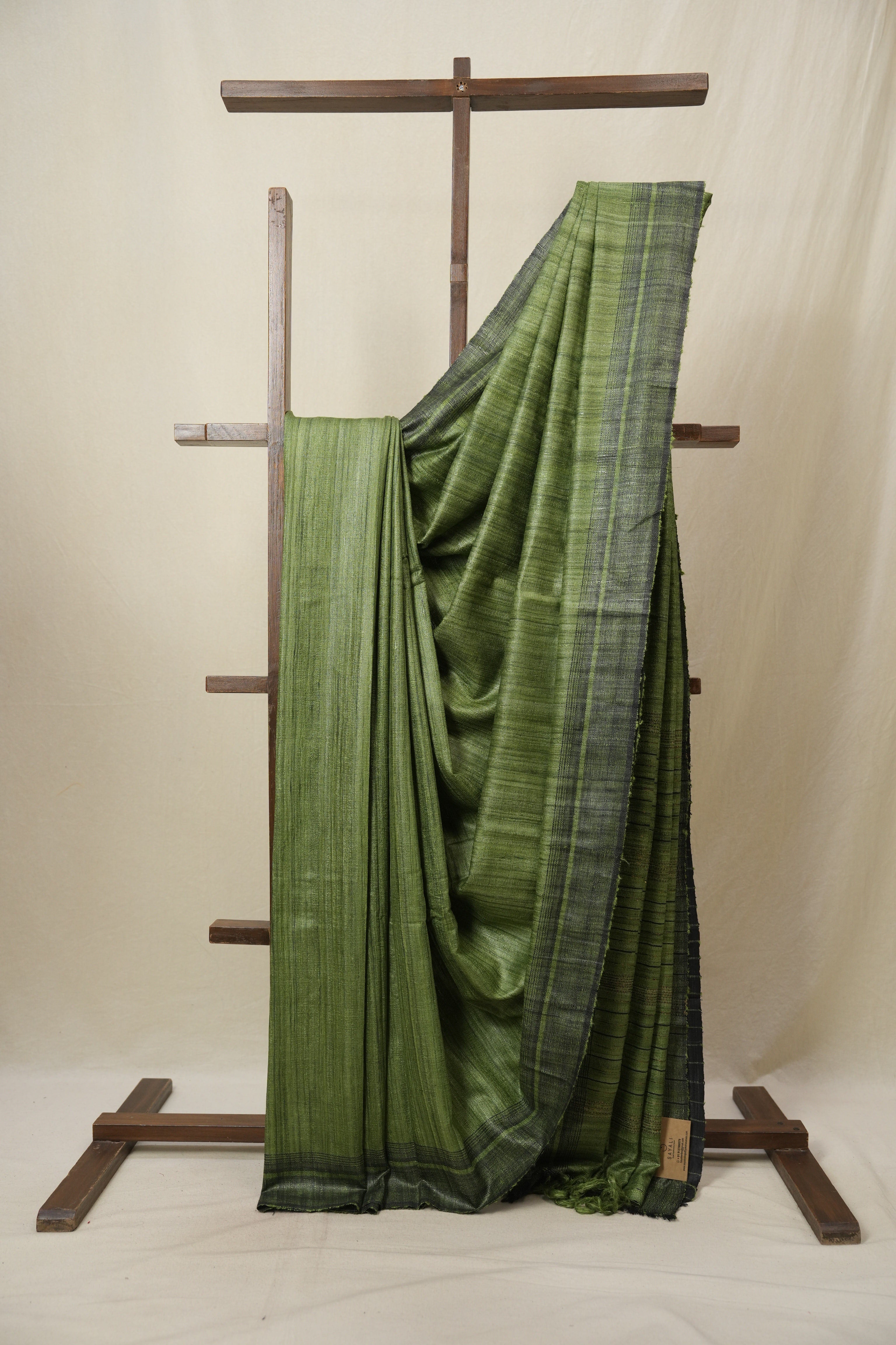 Green Tussar Silk Saree - SRGTSS1804