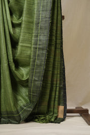 Green Tussar Silk Saree - SRGTSS1804