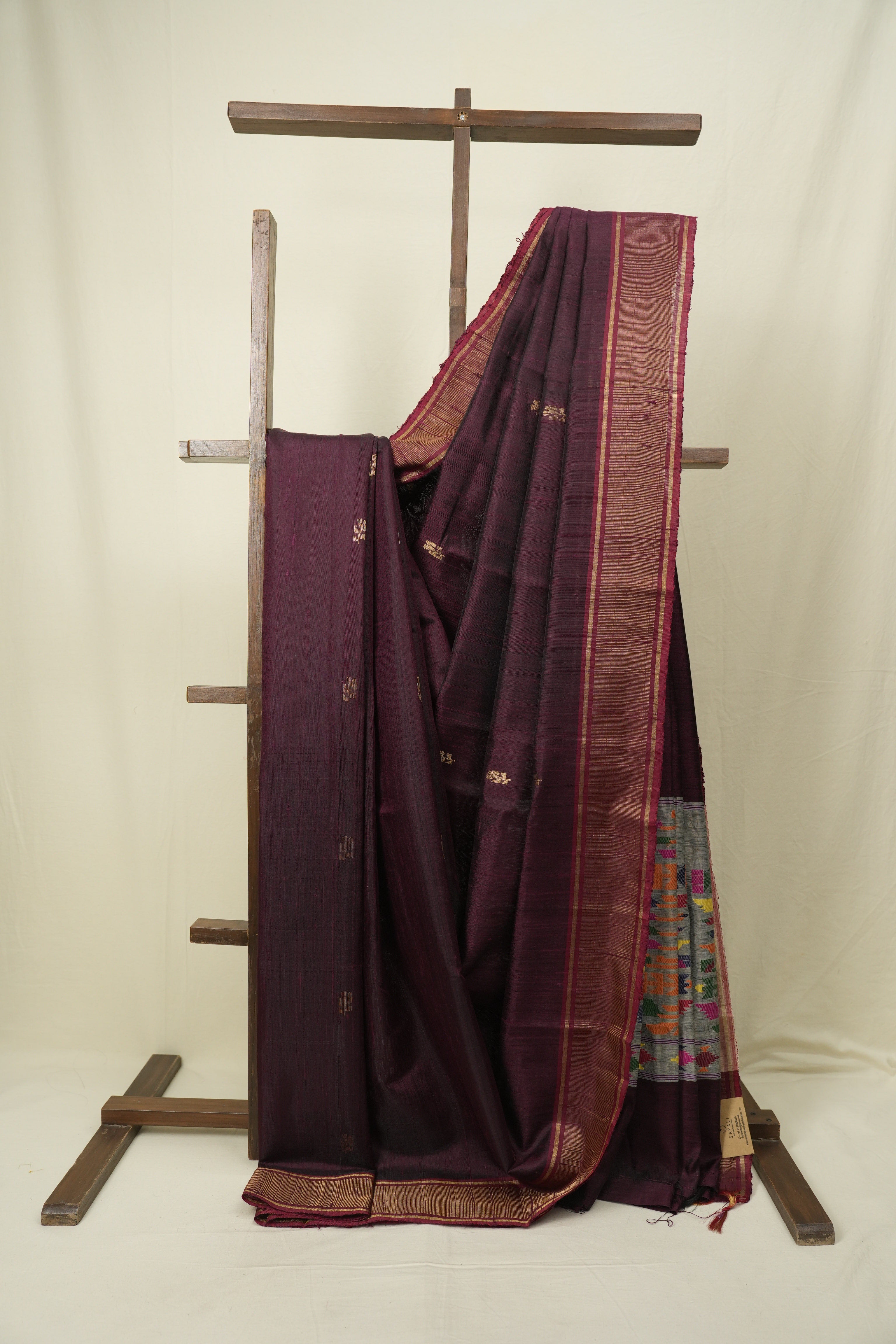 Maroon Raw Silk Saree - SRMRSS1066