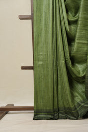 Green Tussar Silk Saree - SRGTSS1804