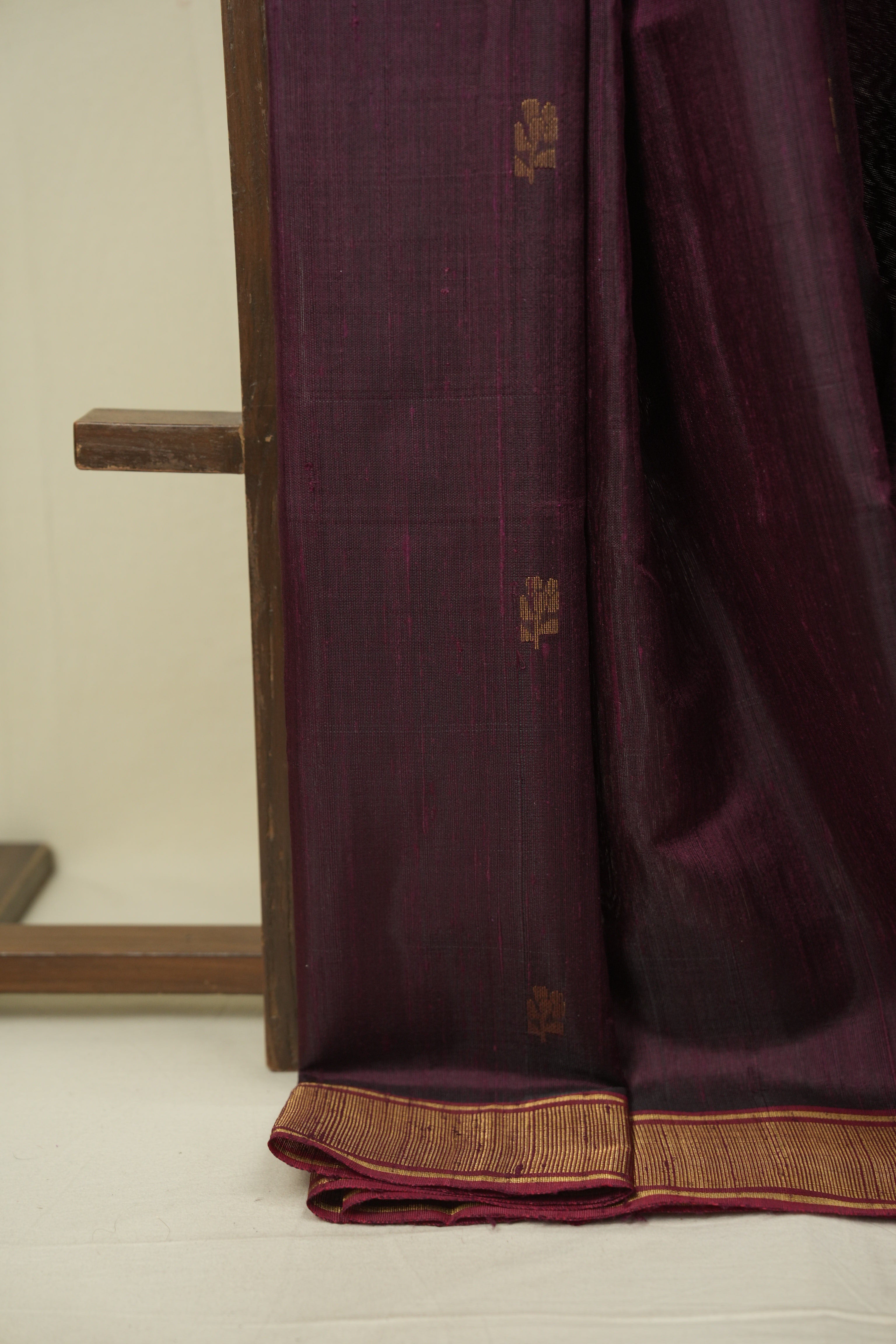 Maroon Raw Silk Saree - SRMRSS1066