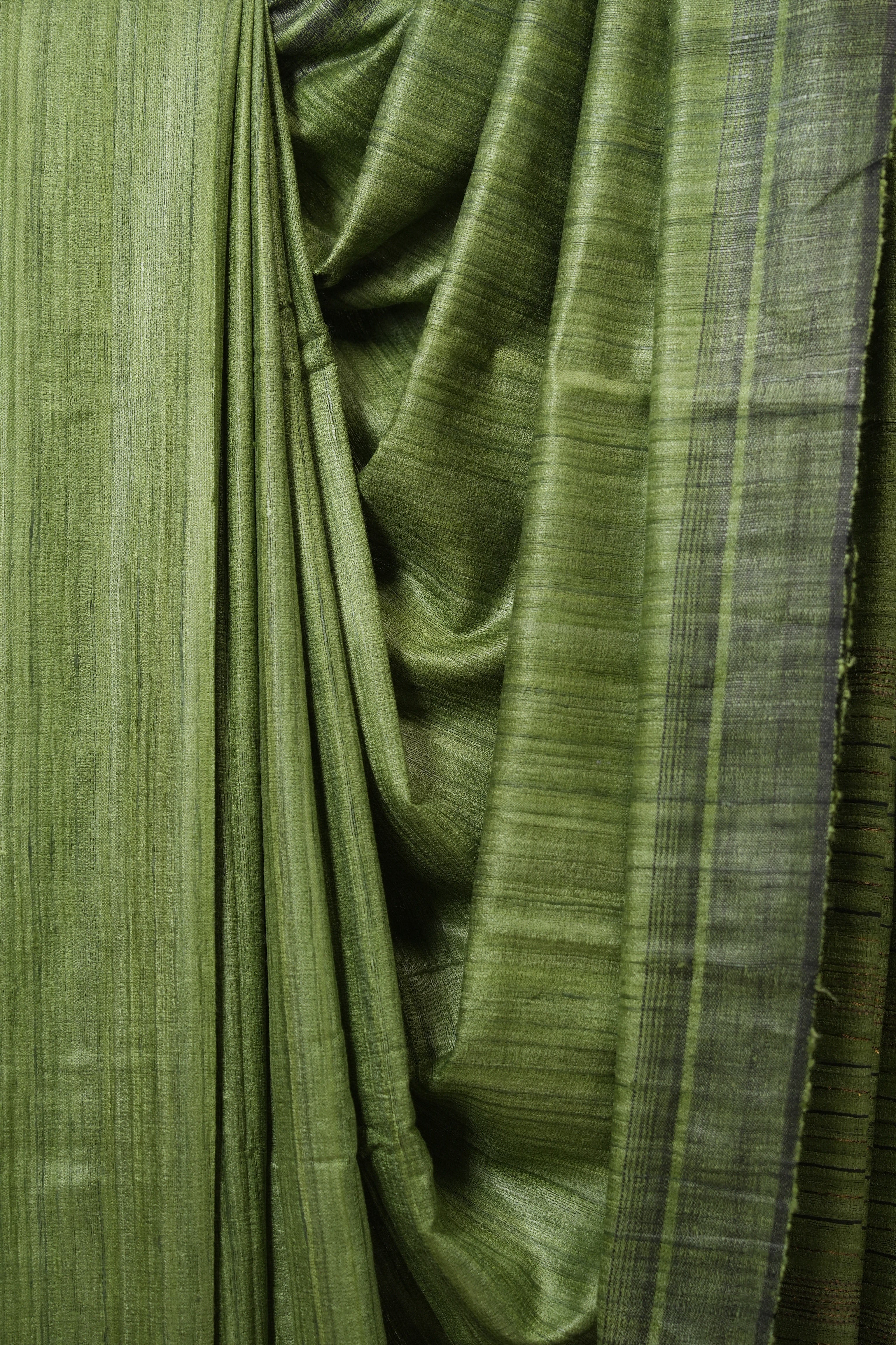 Green Tussar Silk Saree - SRGTSS1804