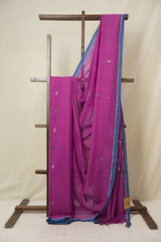 Pink Mul Bengal Cotton Jamdani Saree - SRPCJS244