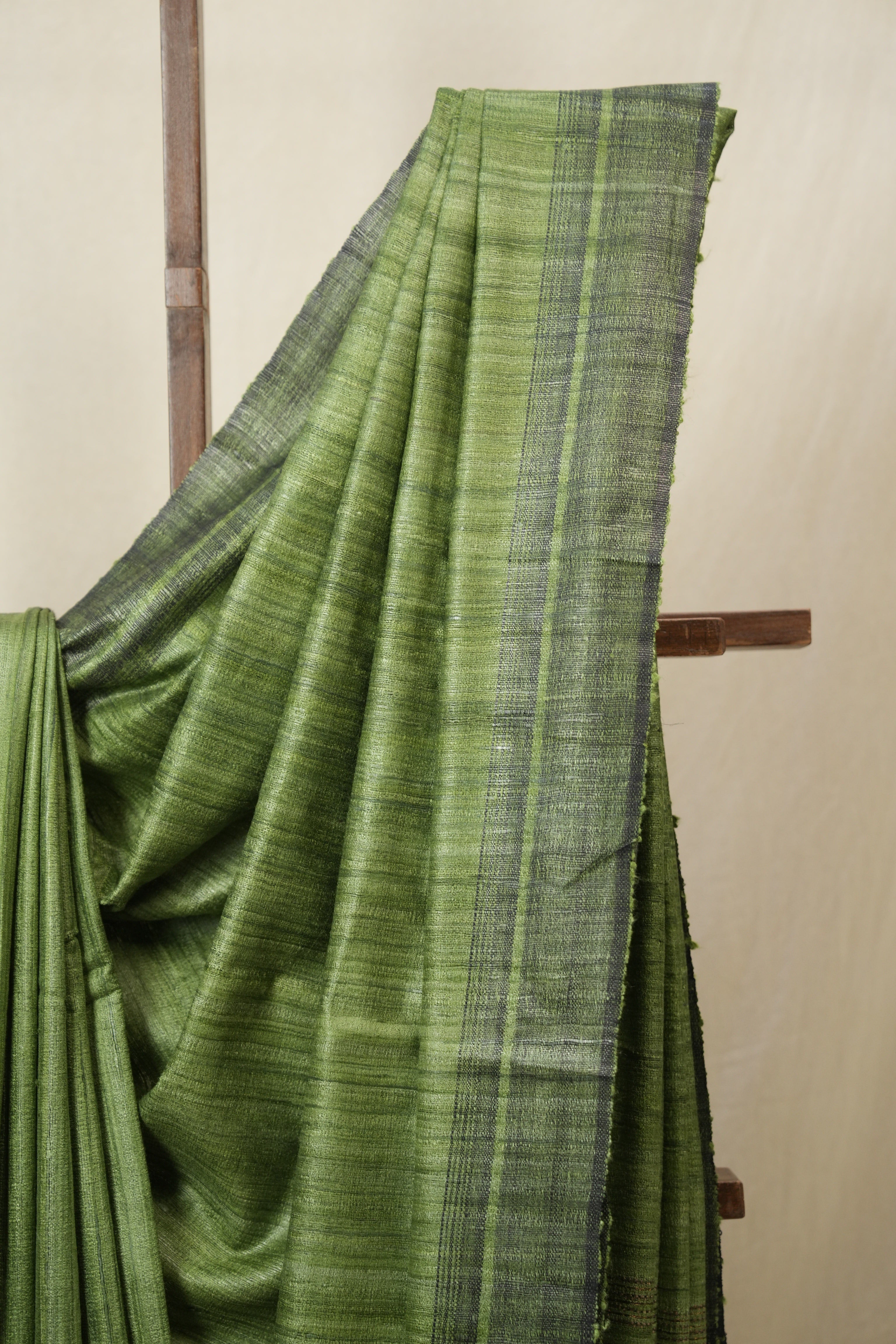 Green Tussar Silk Saree - SRGTSS1804