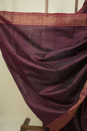 Maroon Raw Silk Saree - SRMRSS1066