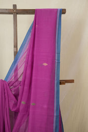 Pink Mul Bengal Cotton Jamdani Saree - SRPCJS244
