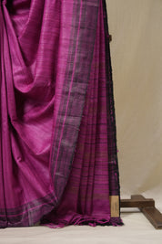Pink Tussar Silk Saree - SRPTSS1802