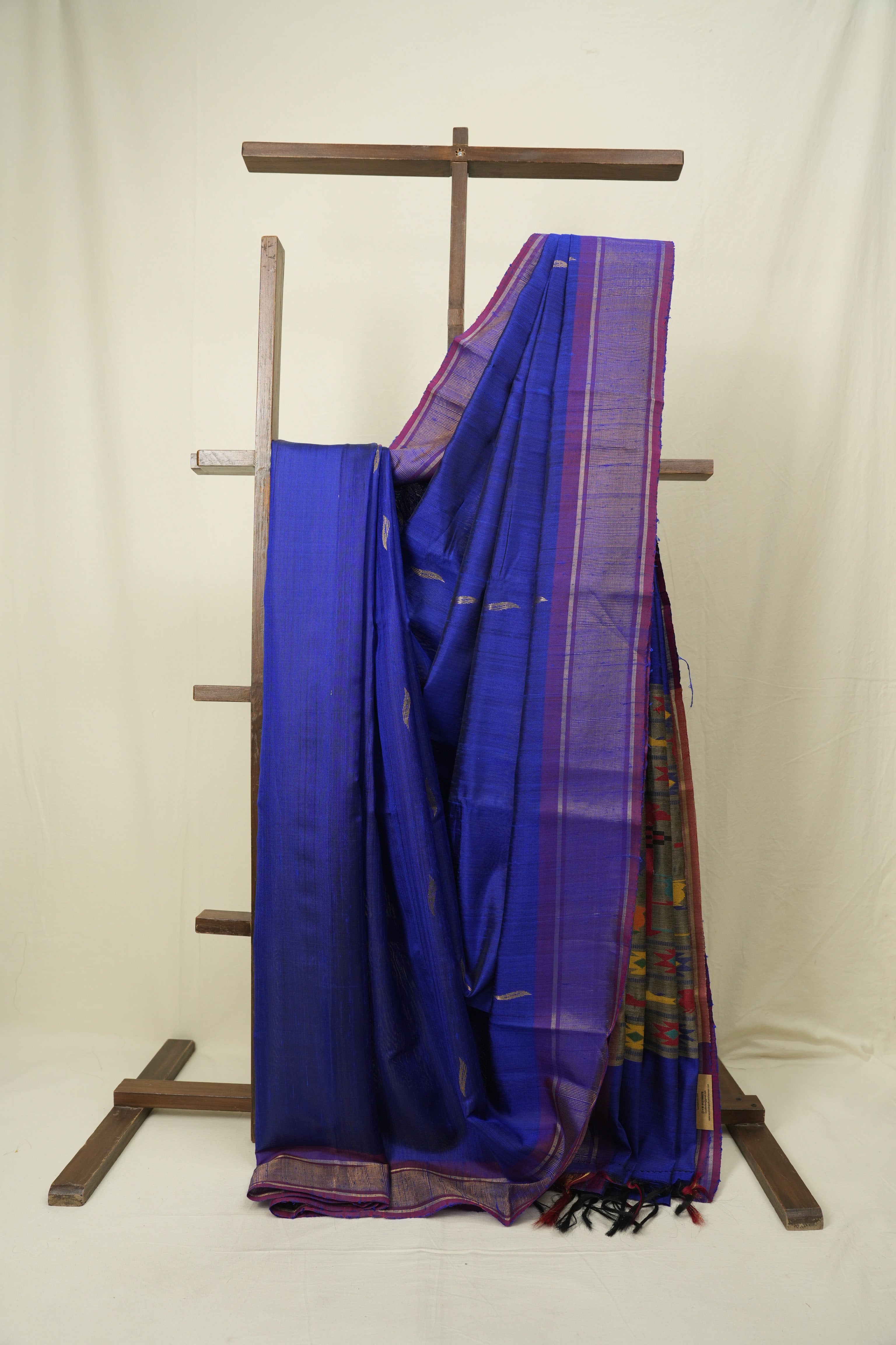 Royal Blue Raw Silk Saree - SRRBRSS1070