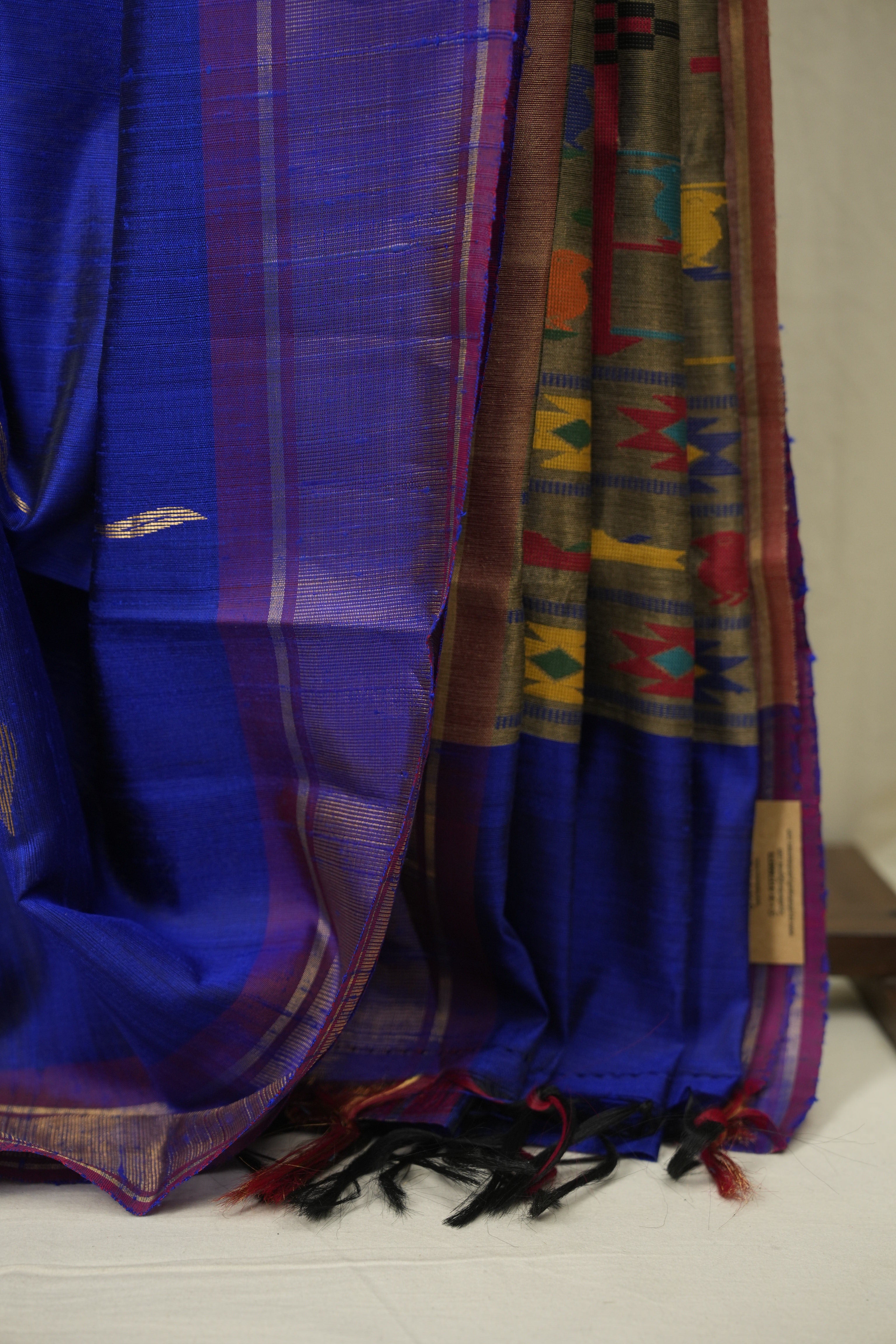 Royal Blue Raw Silk Saree - SRRBRSS1070