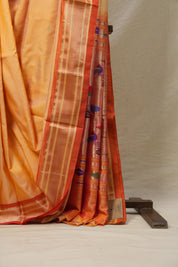 Pastel Orange Silk Paithani Saree - SRPOSPS558