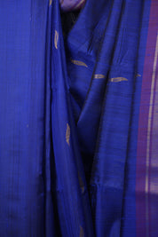 Royal Blue Raw Silk Saree - SRRBRSS1070