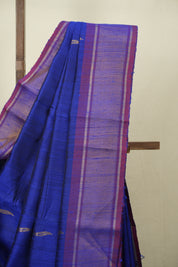 Royal Blue Raw Silk Saree - SRRBRSS1070