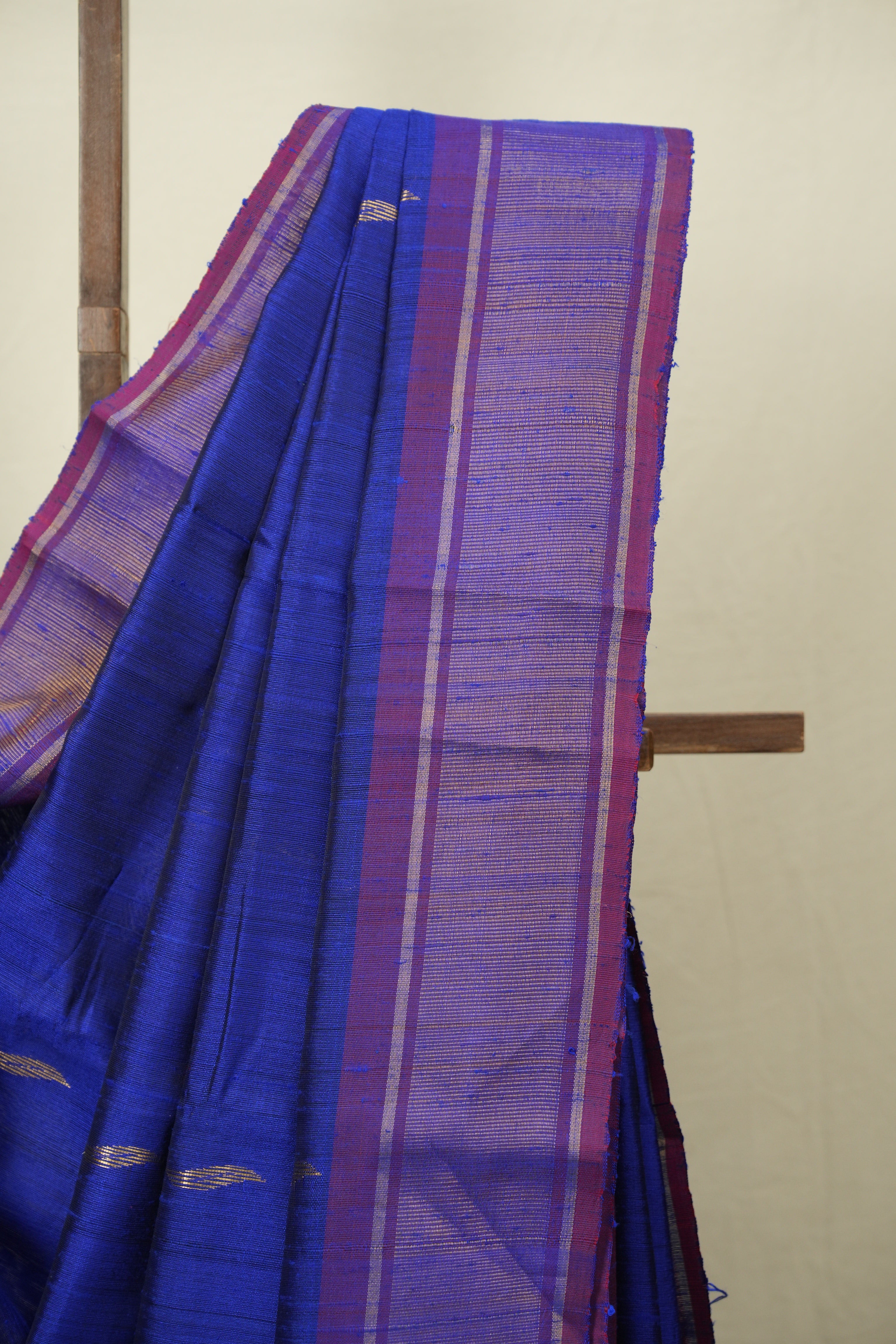 Royal Blue Raw Silk Saree - SRRBRSS1070