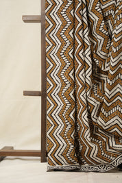 Coffee Brown Black HBP Cotton Saree - SRCBBCS2867