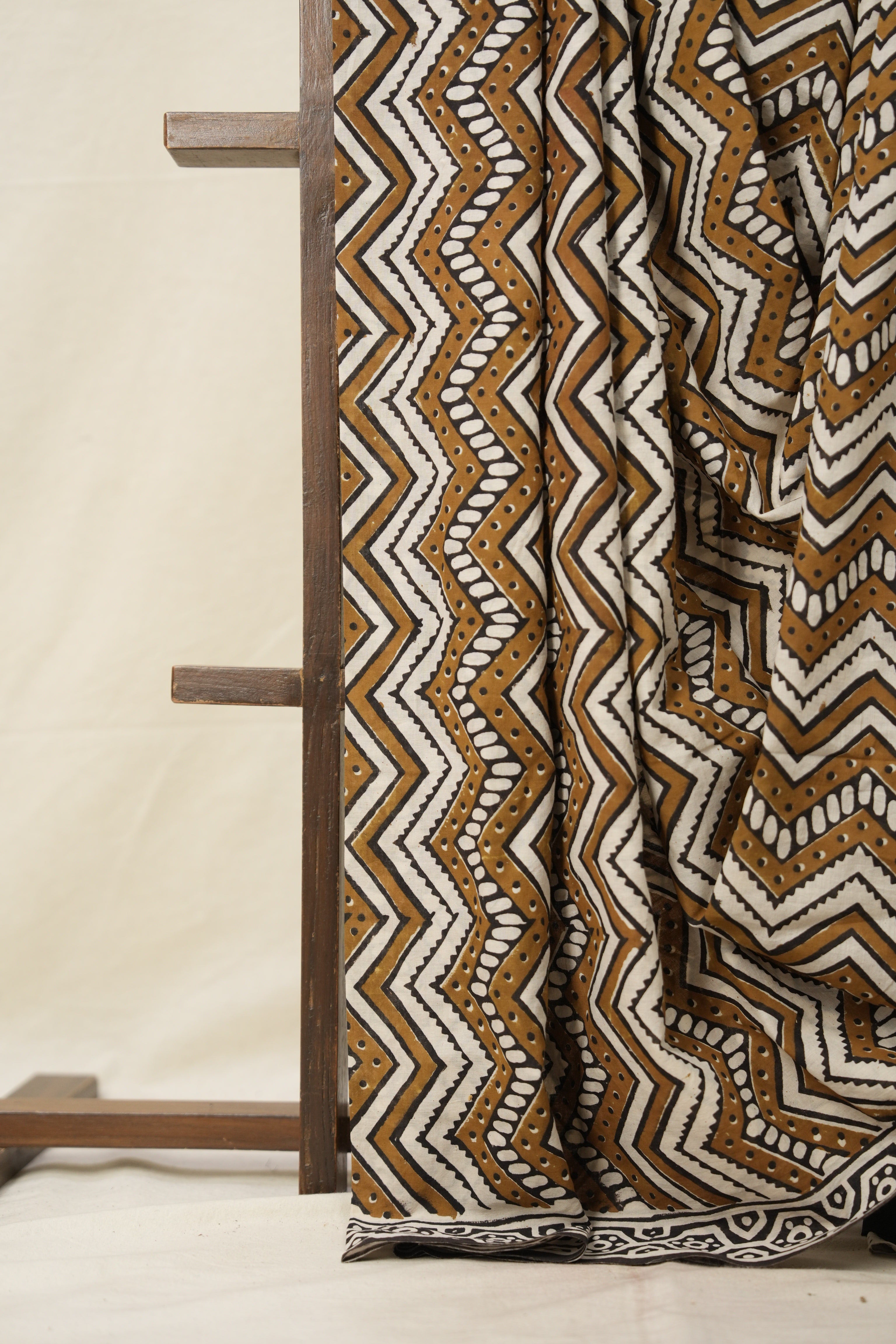 Coffee Brown Black HBP Cotton Saree - SRCBBCS2867