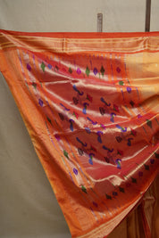 Pastel Orange Silk Paithani Saree - SRPOSPS558